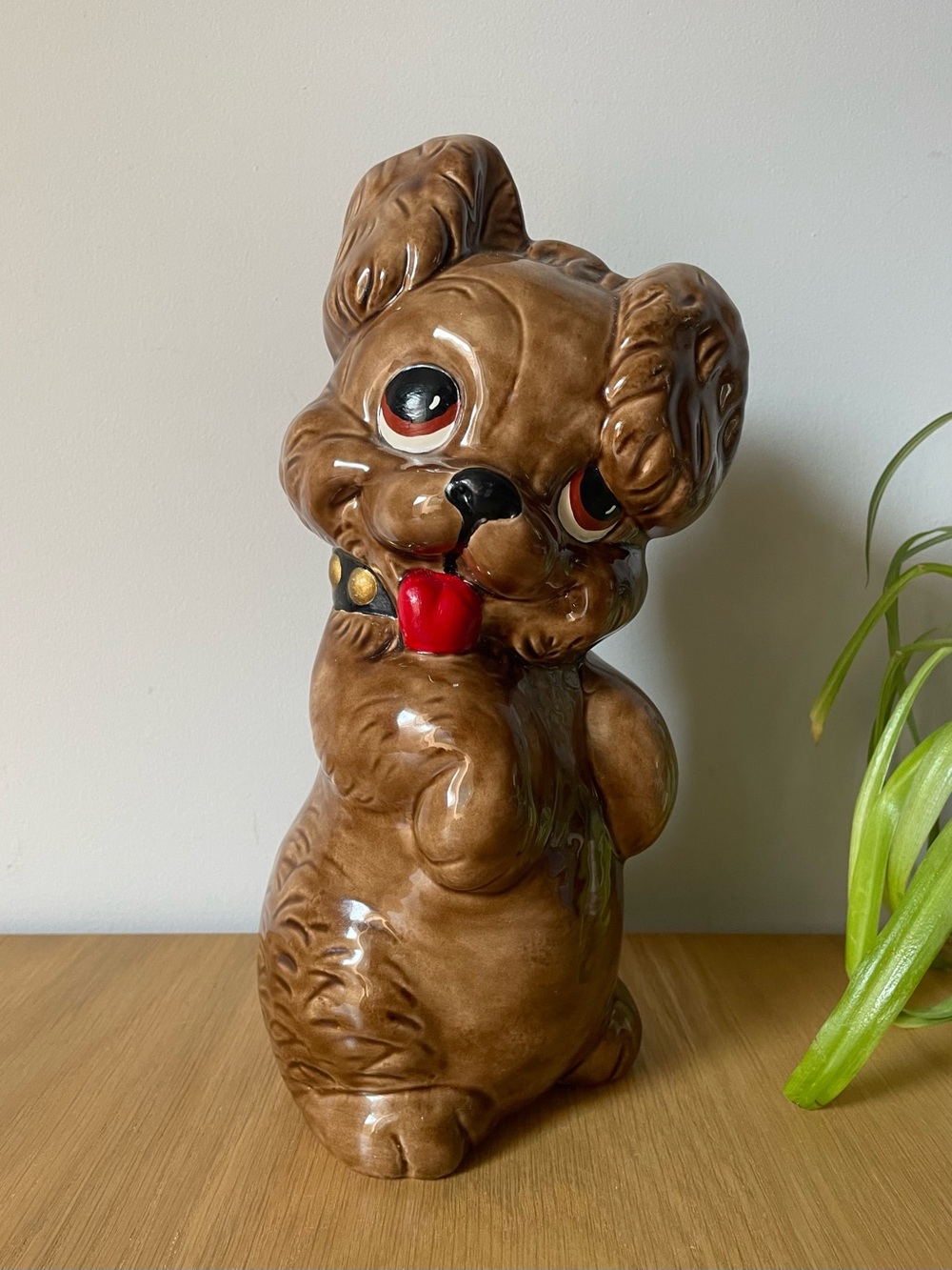 Vintage Hand-Painted Ceramic Cocker Spaniel Dog Figurine 10.5” 🐶